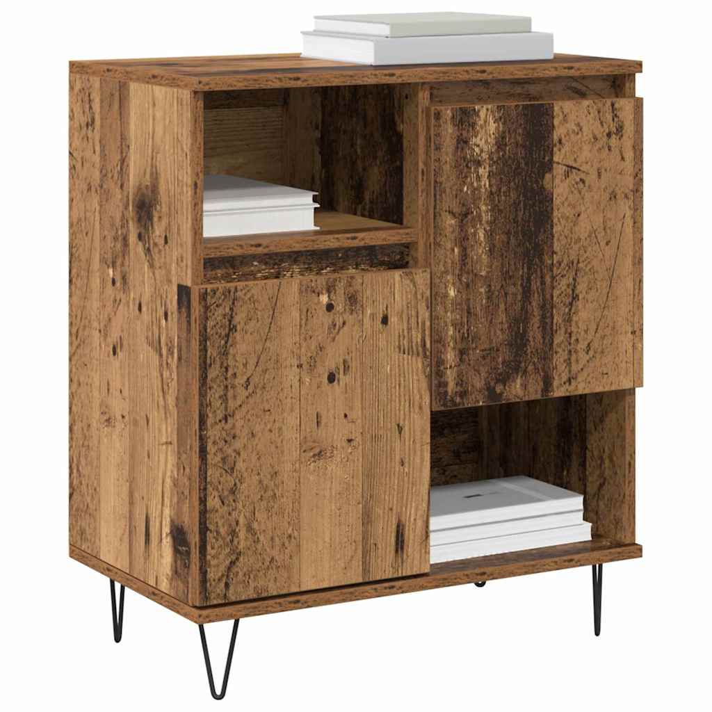 vidaXL Dressoirs 2 pcs Oud hout 120 x 35 x 70 cm Bewerkt hout
