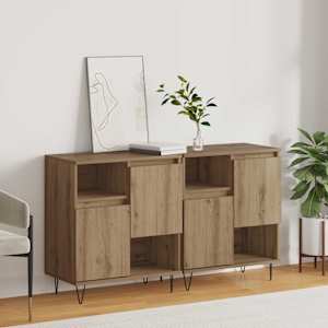 Servírovací skříň 2 pcs Artisanový dub 60 x 35 x 70 cm - obrázek 1
