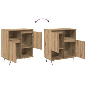 Servírovací skříň 2 pcs Artisanový dub 60 x 35 x 70 cm - obrázek 12