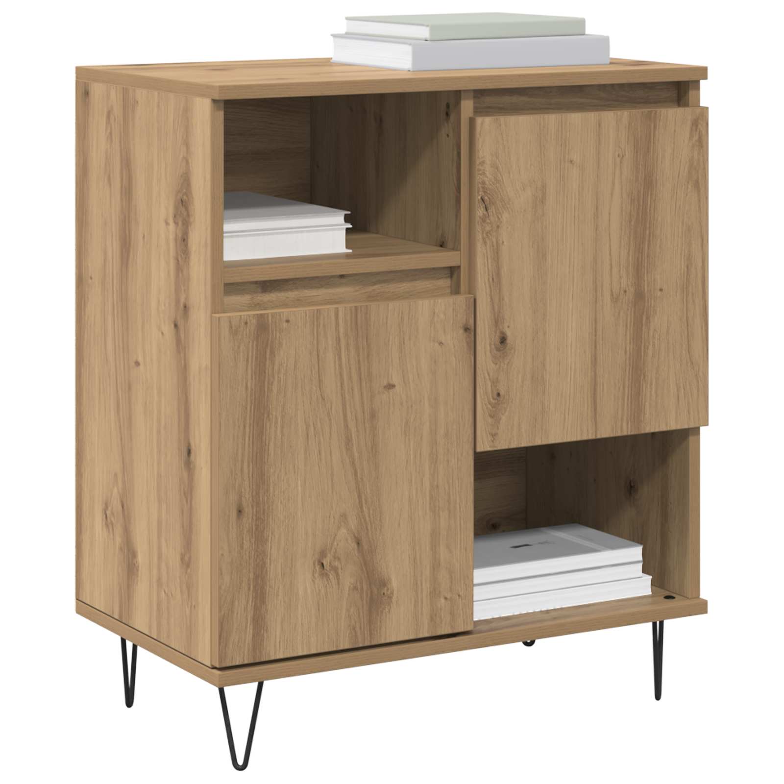 Servírovací skříň 2 pcs Artisanový dub 60 x 35 x 70 cm - obrázek 3