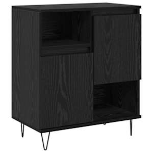 Servírovací skříň 2 pcs Černý dub 60 x 35 x 70 cm - obrázek 5