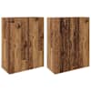 vidaXL Seinale kinnitatav kapp 2 tk Vana puit 69,5 x 34 x 90 cm