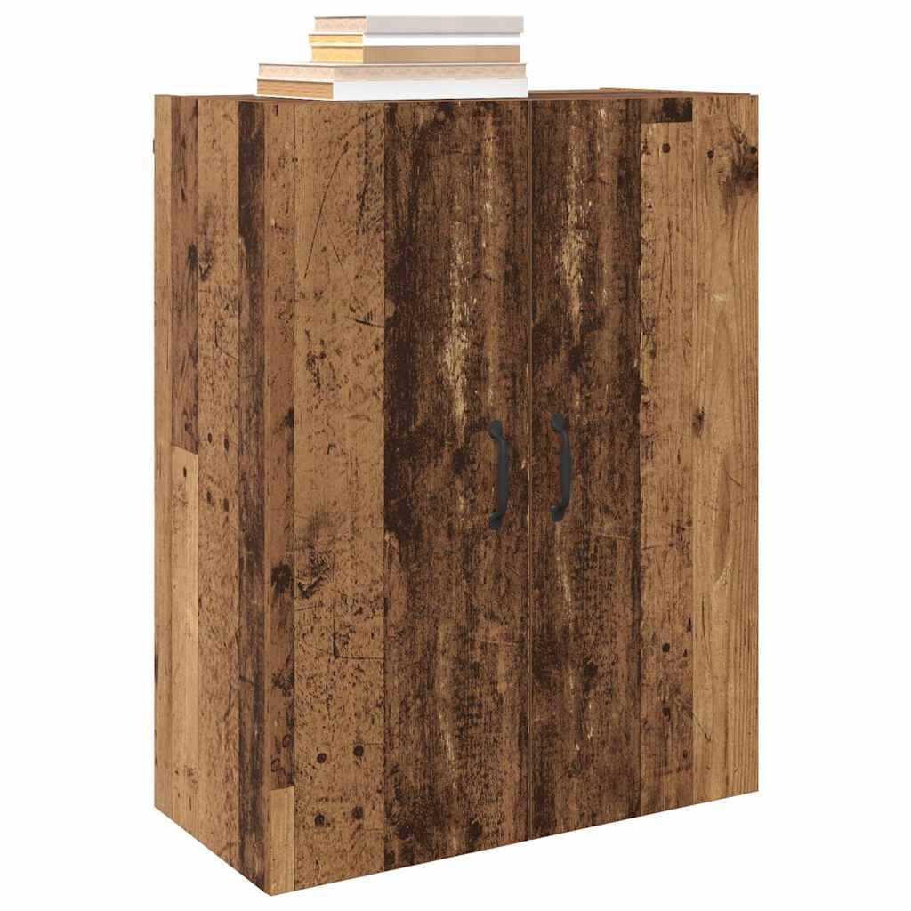 vidaXL Wandgemonteerde Kasten 2 pcs Oud hout 69.5 x 34 x 90 cm