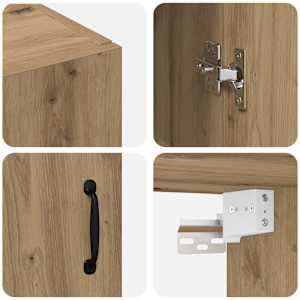 Nástěnná skříň Nástěnný 2 pcs Artisanový dub 69,5 x 34 x 90 cm - obrázek 10