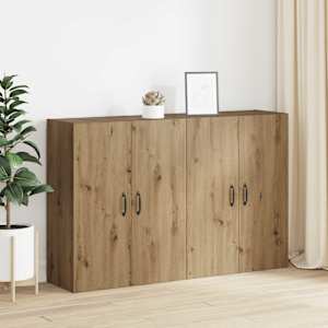 Nástěnná skříň Nástěnný 2 pcs Artisanový dub 69,5 x 34 x 90 cm - obrázek 4