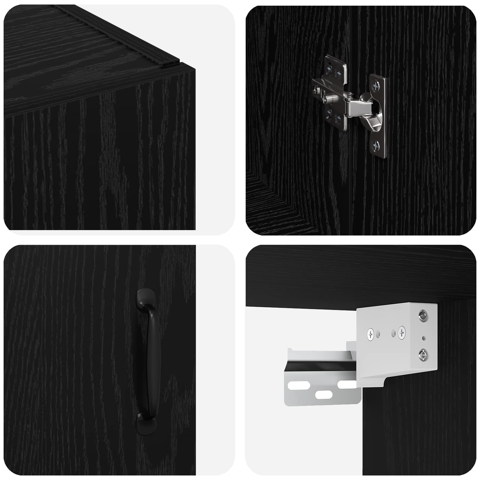 Nástěnná skříň Nástěnný 2 pcs Černý dub 69,5 x 34 x 90 cm - obrázek 10