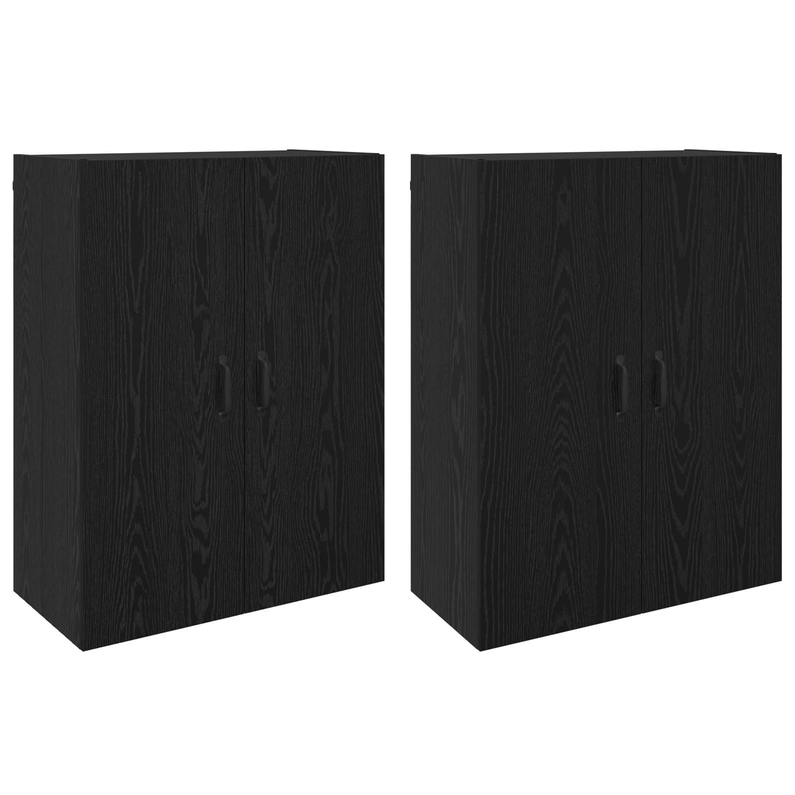 Nástěnná skříň Nástěnný 2 pcs Černý dub 69,5 x 34 x 90 cm - obrázek 2