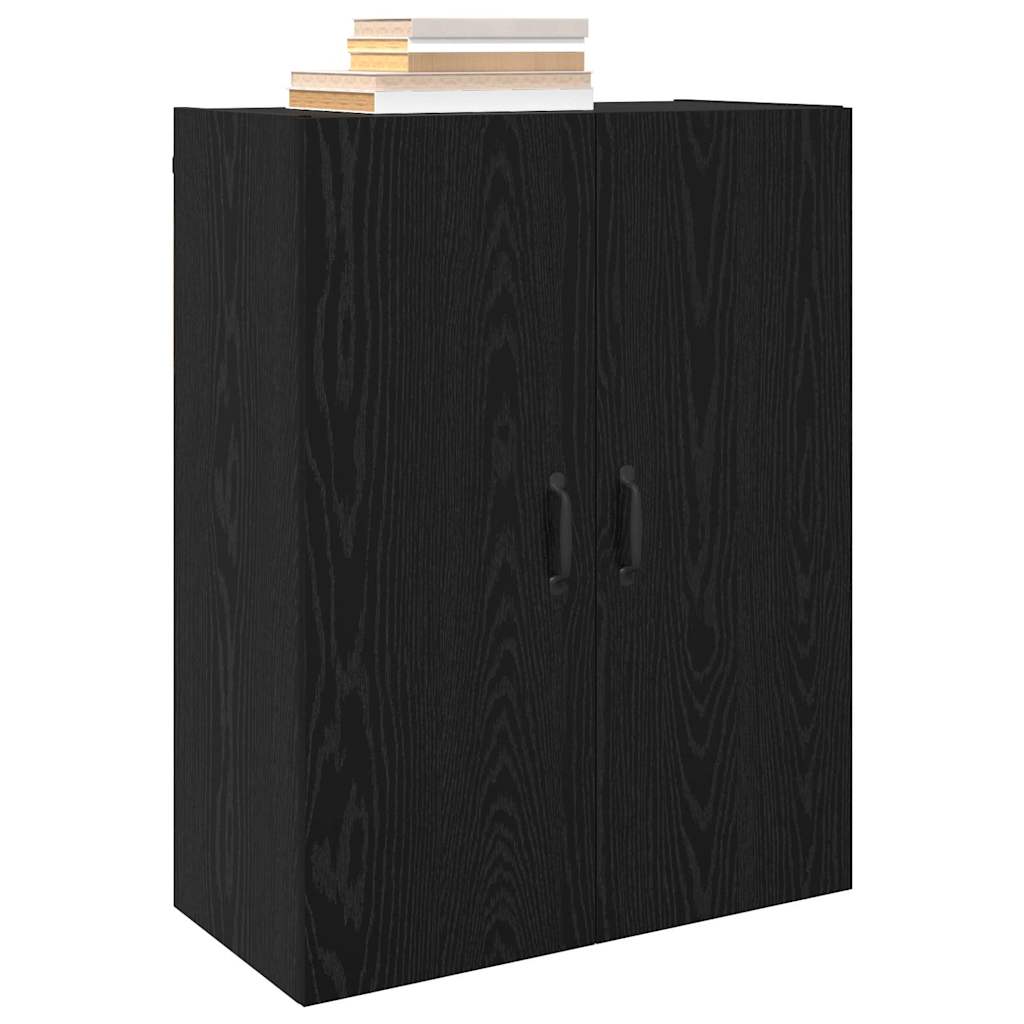 vidaXL Wandgemonteerde Kasten 2 pcs Zwart eiken 69.5 x 34 x 90 cm