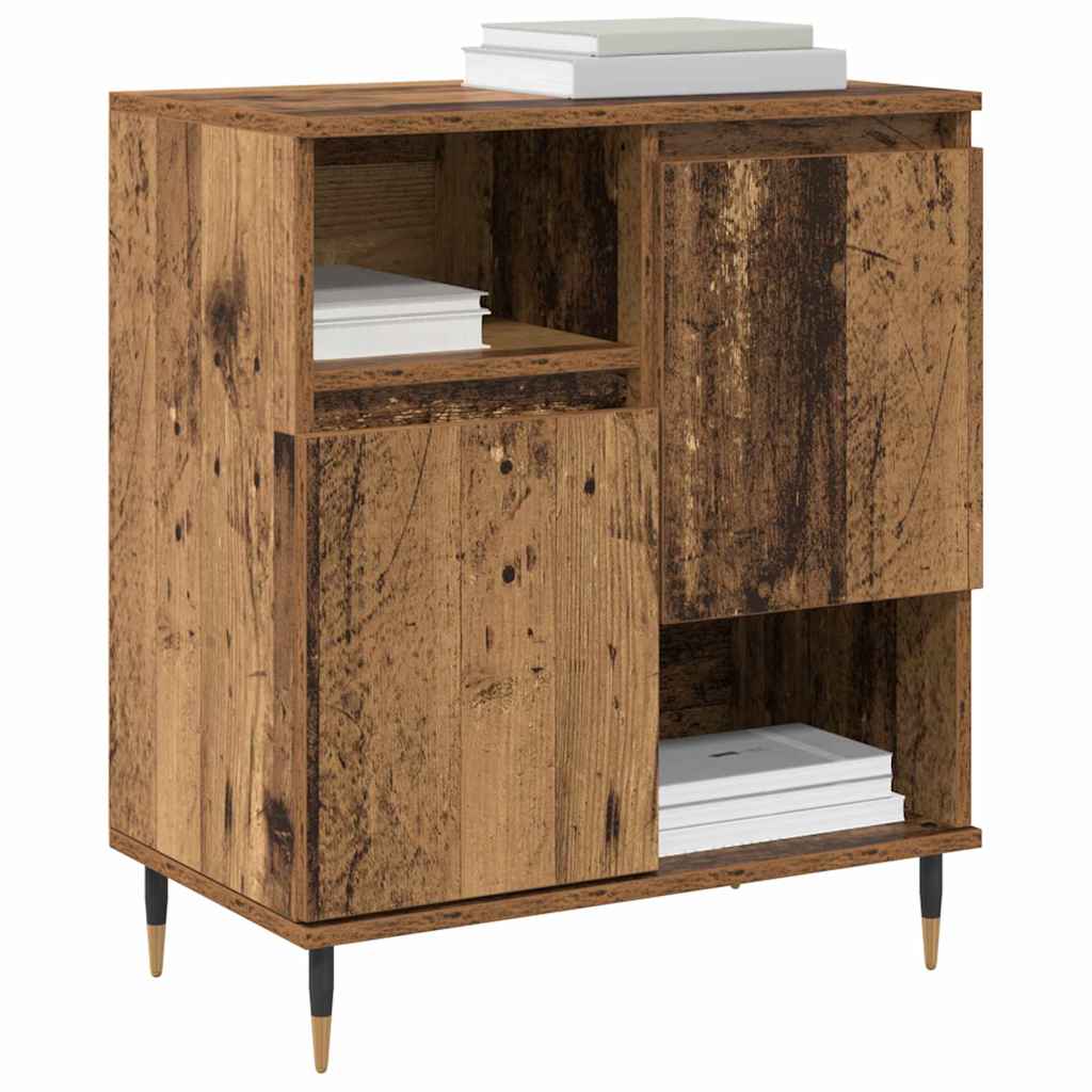 vidaXL Dressoirs 2 pcs Oud hout 120 x 35 x 70 cm Bewerkt hout