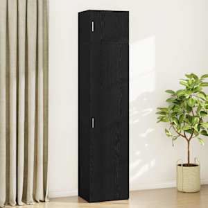 Servírovací skříň 2 pcs Černý dub 50 x 41 x 225 cm - obrázek 4