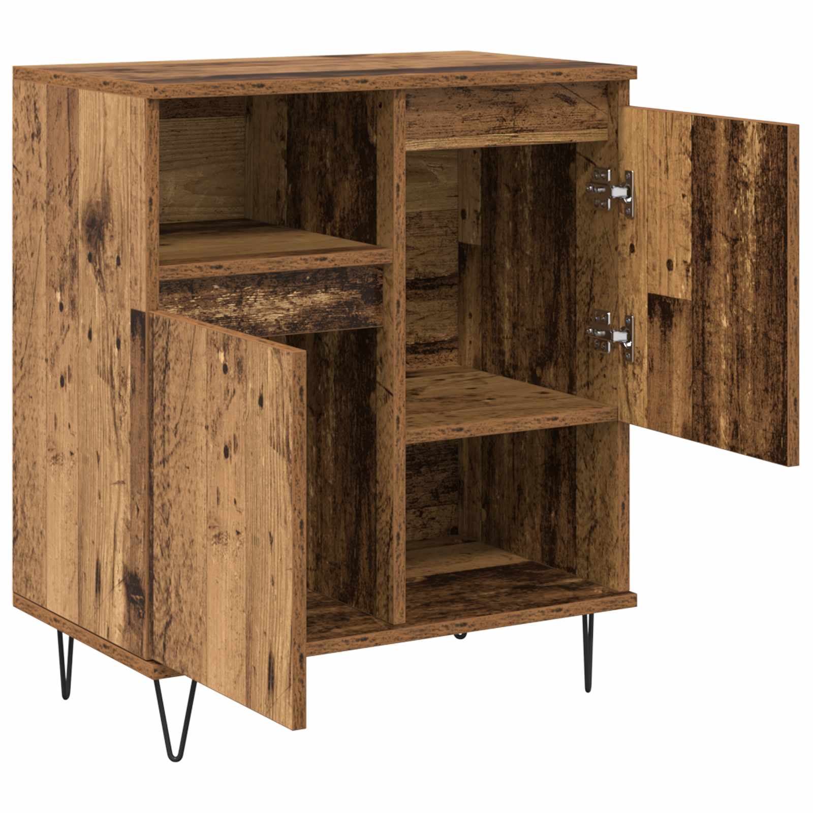 Servírovací skříň 3 pcs Staré dřevo 60 x 35 x 70 cm - obrázek 6