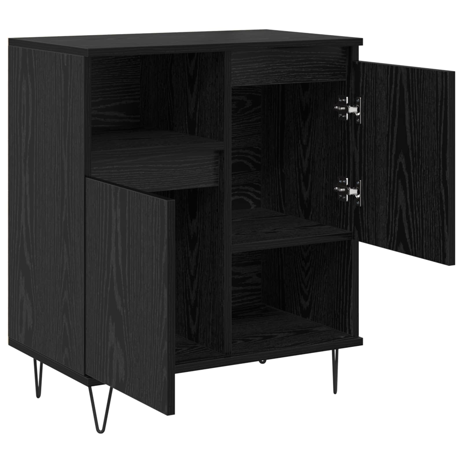 Servírovací skříň 3 pcs Černý dub 60 x 35 x 70 cm - obrázek 6