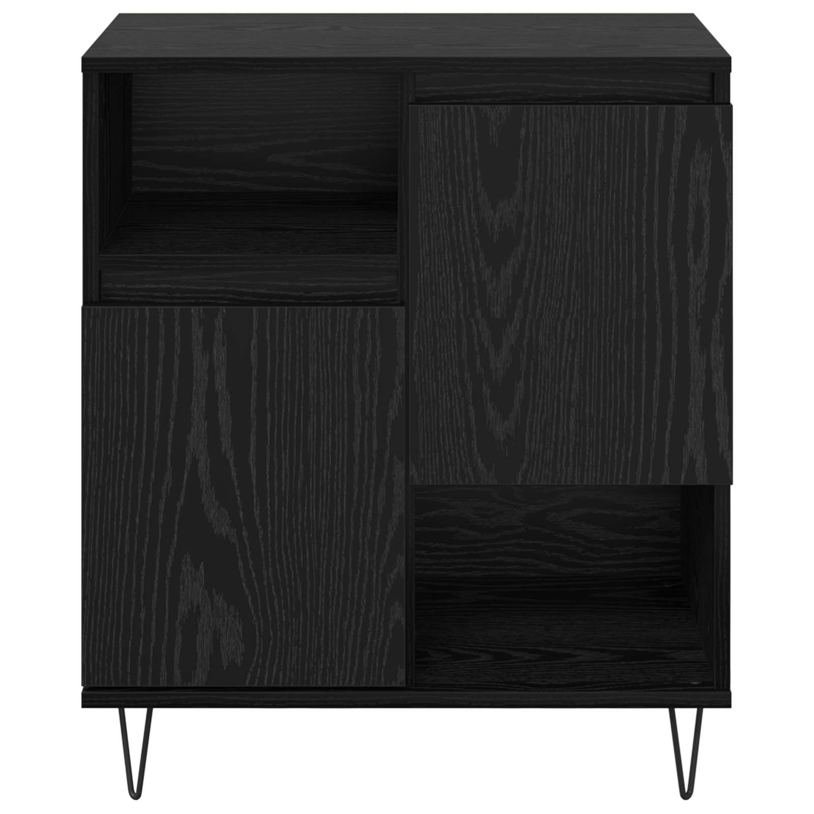Servírovací skříň 3 pcs Černý dub 60 x 35 x 70 cm - obrázek 7