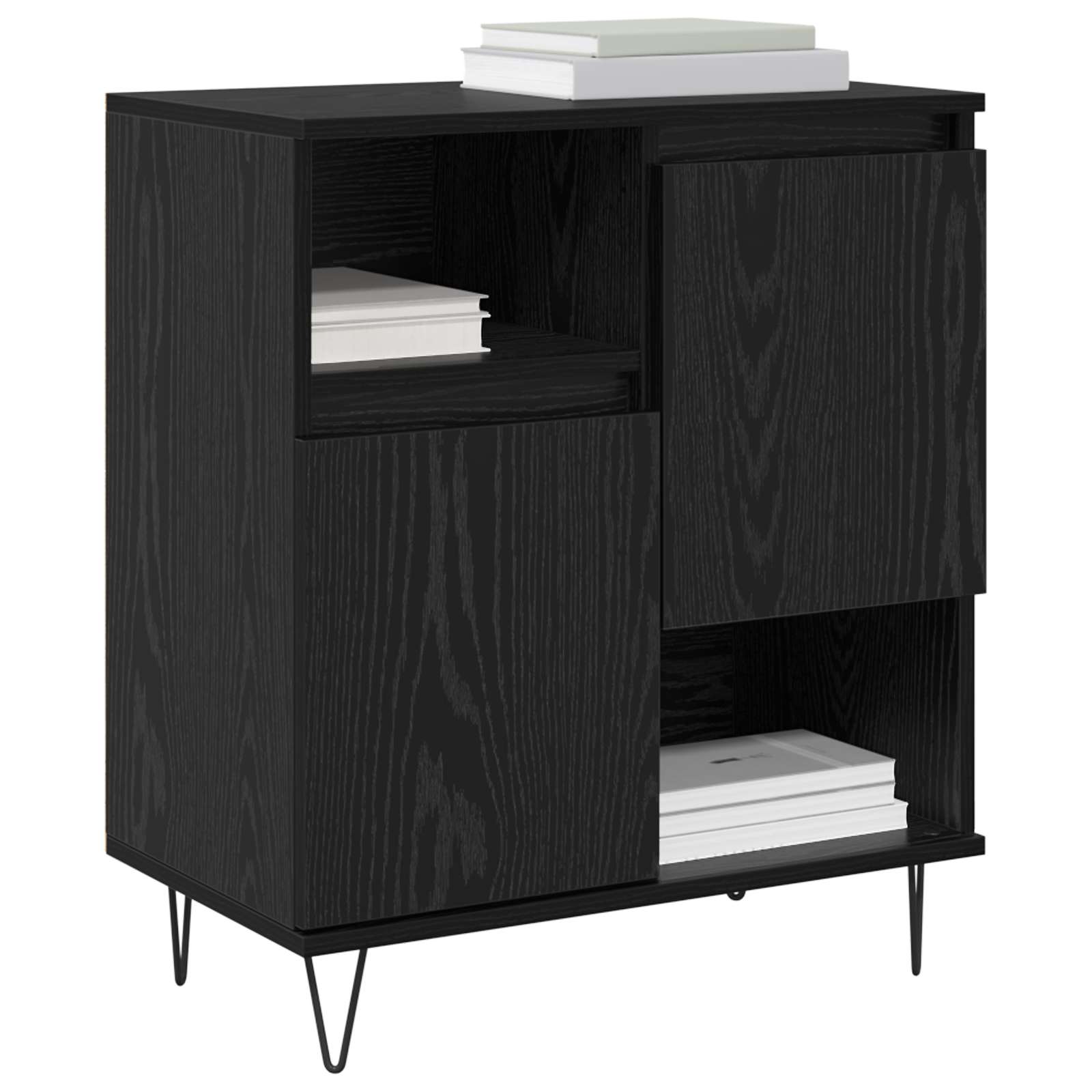 Servírovací skříň 3 pcs Černý dub 60 x 35 x 70 cm - obrázek 3