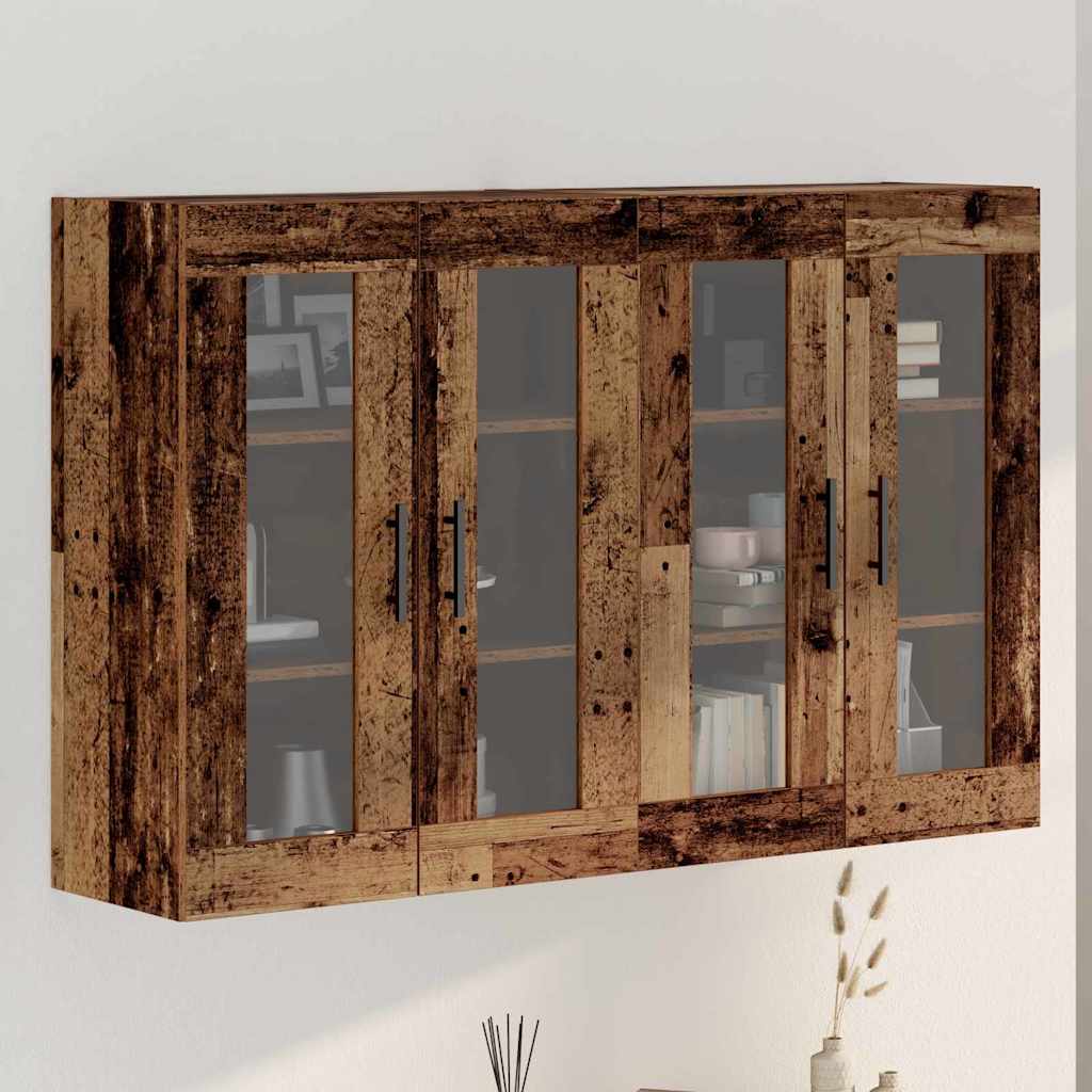 Seinal kinnitatavad kapid 2 tk vanapuit 69.5x34x90 cm töödeldud puit