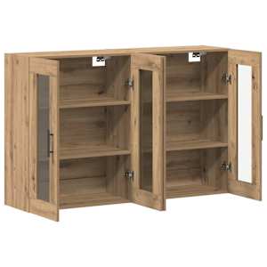 Nástěnné skříňky 2 pcs Artisan dub a černá 69,5 x 34 x 90 cm - obrázek 5