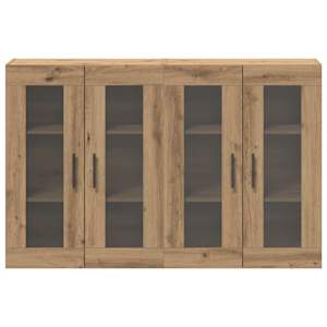 Nástěnné skříňky 2 pcs Artisan dub a černá 69,5 x 34 x 90 cm - obrázek 6