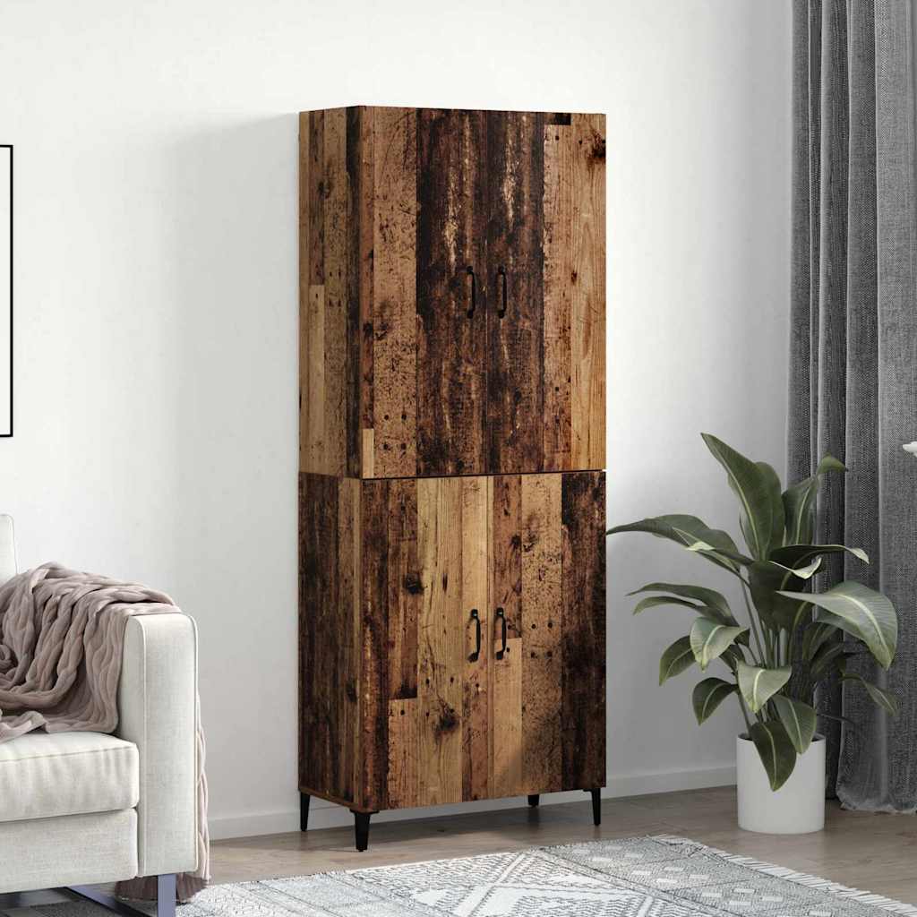 vidaXL Bufet 2 pcs Lemn vechi 69.5 x 34 x 180 cm Lemn compozit