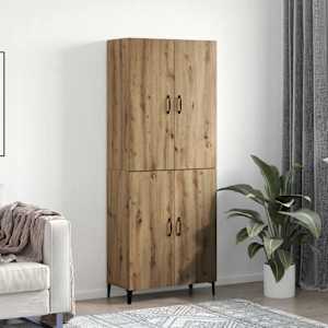 Vysoký bufet 2 pcs Artisanový dub kompozitní dřevo - obrázek 1