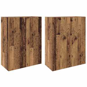 Nástěnná skříň Nástěnný 2 pcs Staré dřevo 69,5 x 34 x 90 cm - obrázek 2