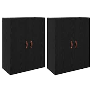 Nástěnná skříň Nástěnný 2 pcs Černý dub 69,5 x 34 x 90 cm - obrázek 2