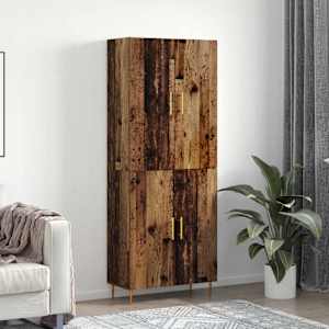 Vysoký bufet Staré dřevo 69,5 x 34 x 180 cm kompozitní dřevo - obrázek 1
