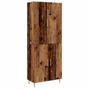 Vysoký bufet Staré dřevo 69,5 x 34 x 180 cm kompozitní dřevo - obrázek 2
