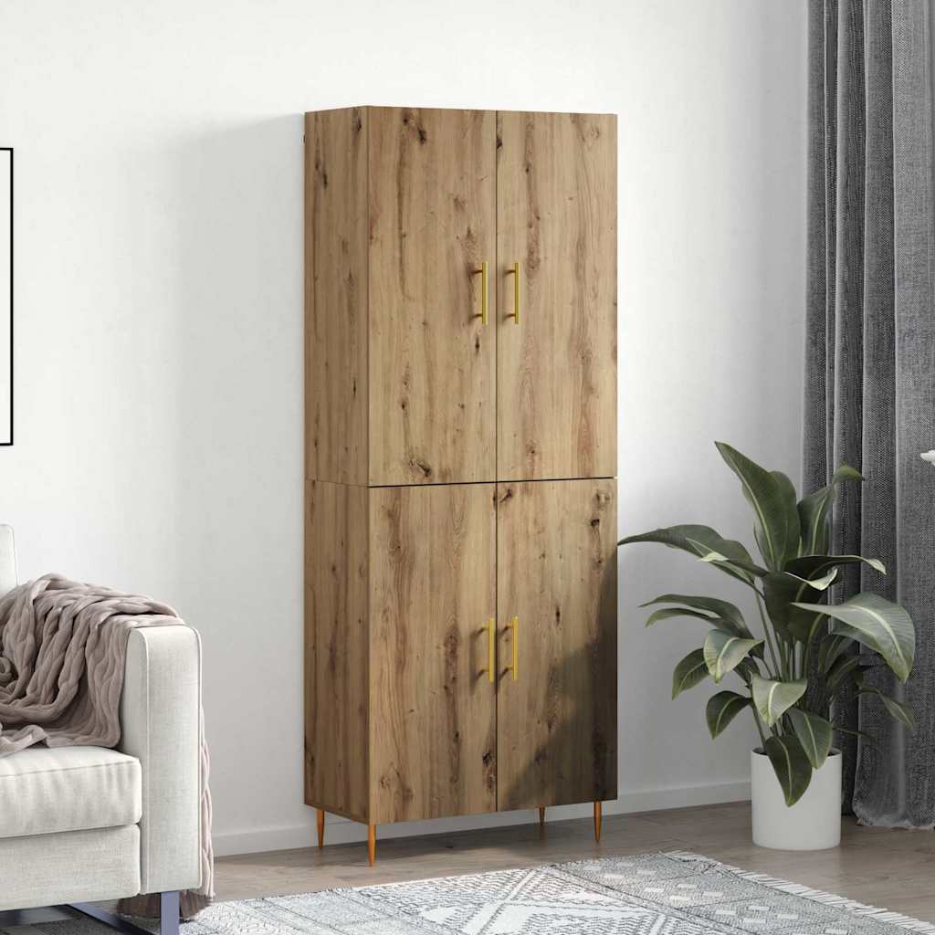 vidaXL Bufet stejar artizanal 69.5 x 34 x 180 cm Lemn compozit