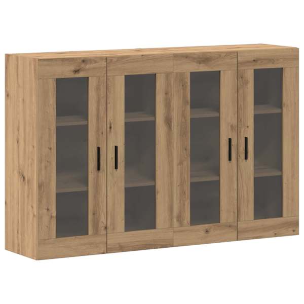 vidaXL Seinale kinnitatud kapid 2 tk k&auml;sit&ouml;&ouml;tamm 69,5 x 34 x 90 cm