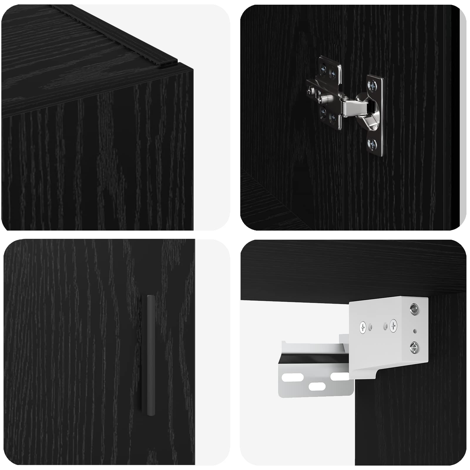 Nástěnné skříňky 2 pcs Černý dub 69,5 x 34 x 90 cm - obrázek 10