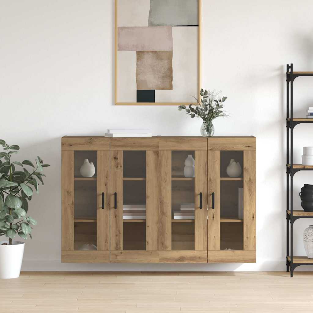 Væghængte skabe 2 pcs artisan eg 69.5 x 34 x 90 cm