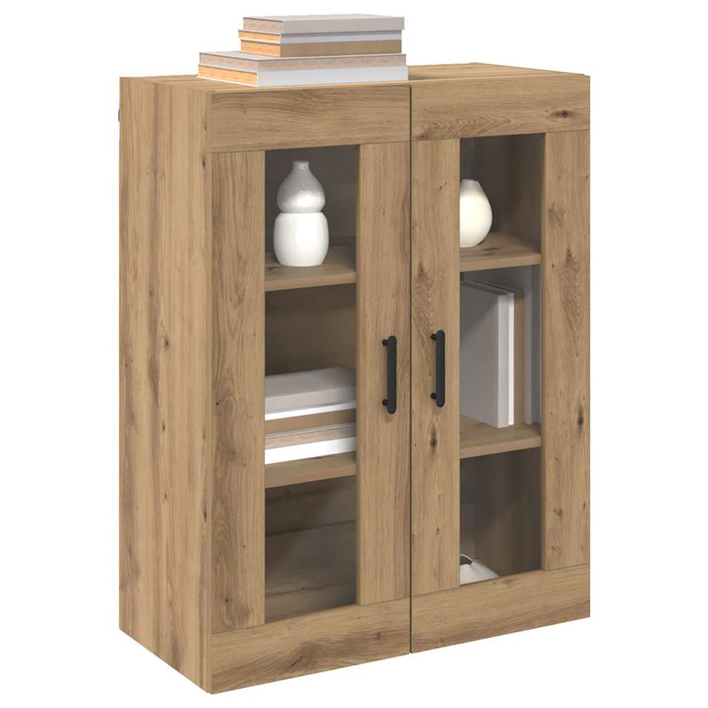 vidaXL Wandgemonteerde Kasten 2 pcs artisanaal eikenkleurig