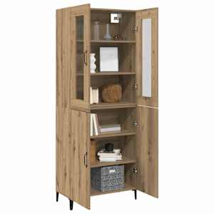Vysoký bufet 2 pcs Artisanový dub 69,5 x 34 x 180 cm - obrázek 3