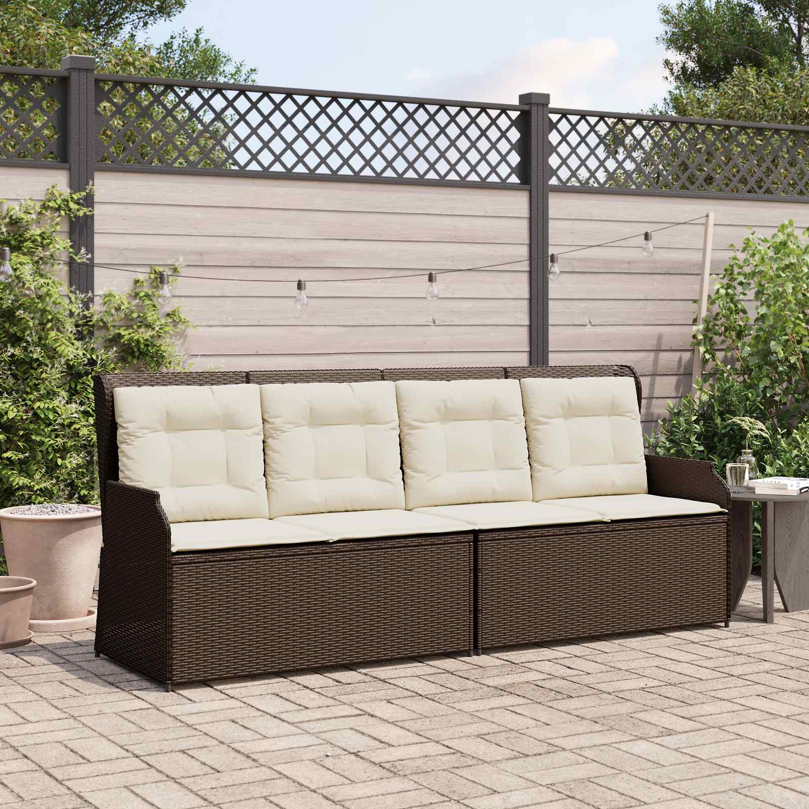 Thumbnail - vidaXL Gartenbank Braun Poly-Rattan