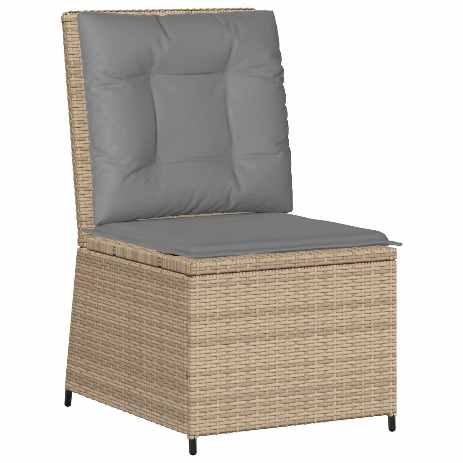 Thumbnail - vidaXL Garten-Sofa mit Kissen Beige und Grau Poly-Rattan