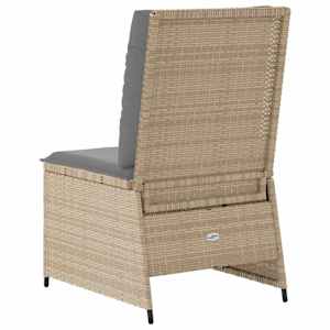 Zahradní sofa s polštářem Beige a šedá polyratan - obrázek 6