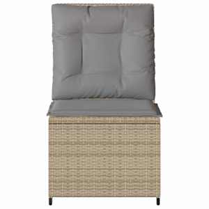 Zahradní sofa s polštářem Beige a šedá polyratan - obrázek 4