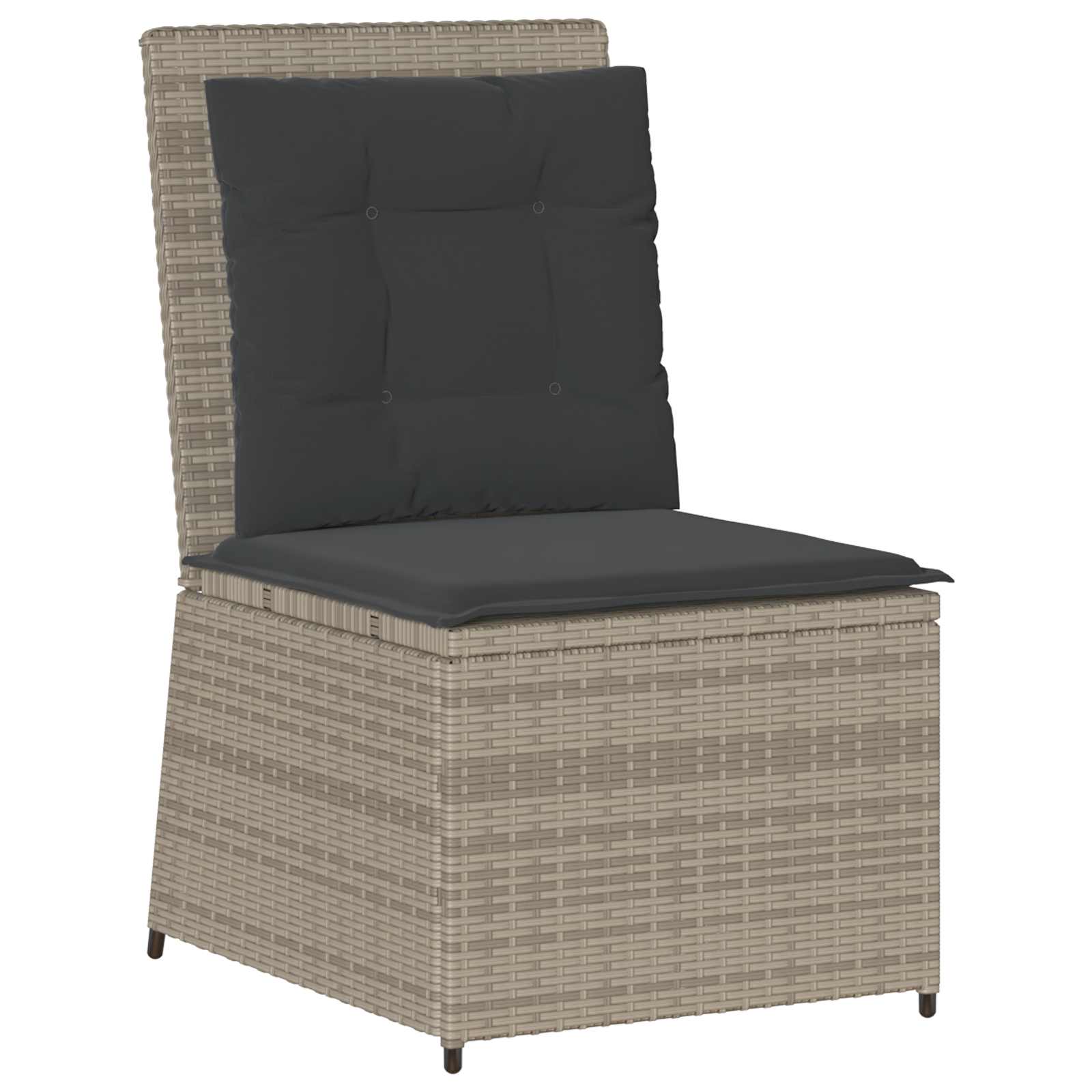 Thumbnail - vidaXL Garten-Sofa mit Kissen Hellgrau Poly-Rattan