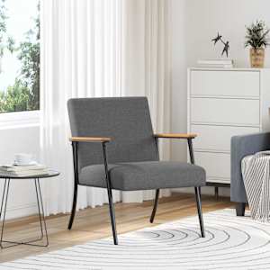 fotelj Temno siva blago