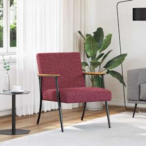 fotelj Vinorodna rdeča blago