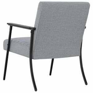 křeslo Světle šedá 59 x 75 x 78 cm textil - obrázek 6