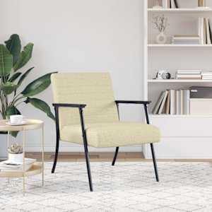 křeslo Krémová 59 x 75 x 78 cm textil - obrázek 3