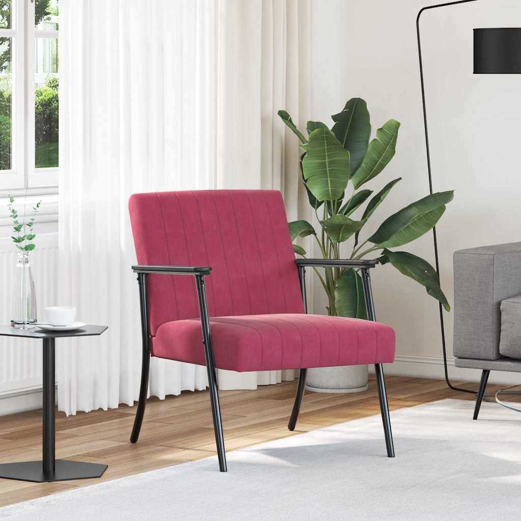 vidaXL fotoliu Roșu Vin 59 x 75 x 78 cm Catifea