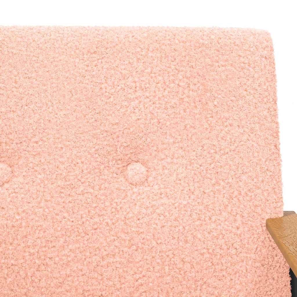 Πολυθρόνα Ροζ 59 x 75 x 78 εκ Κάλαθος ύφασμα με σγουρή υφή - Image 7