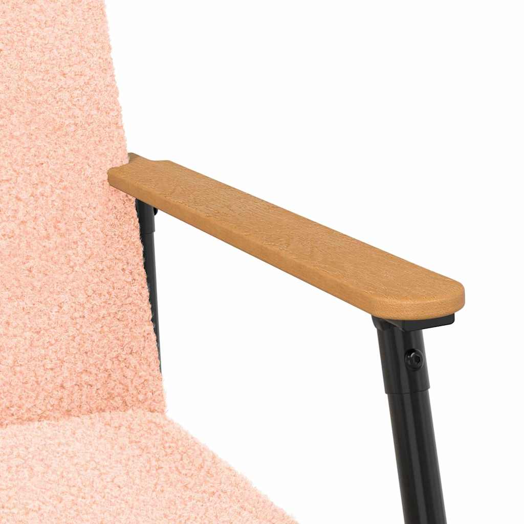 Πολυθρόνα Ροζ 59 x 75 x 78 εκ Κάλαθος ύφασμα με σγουρή υφή - Image 8