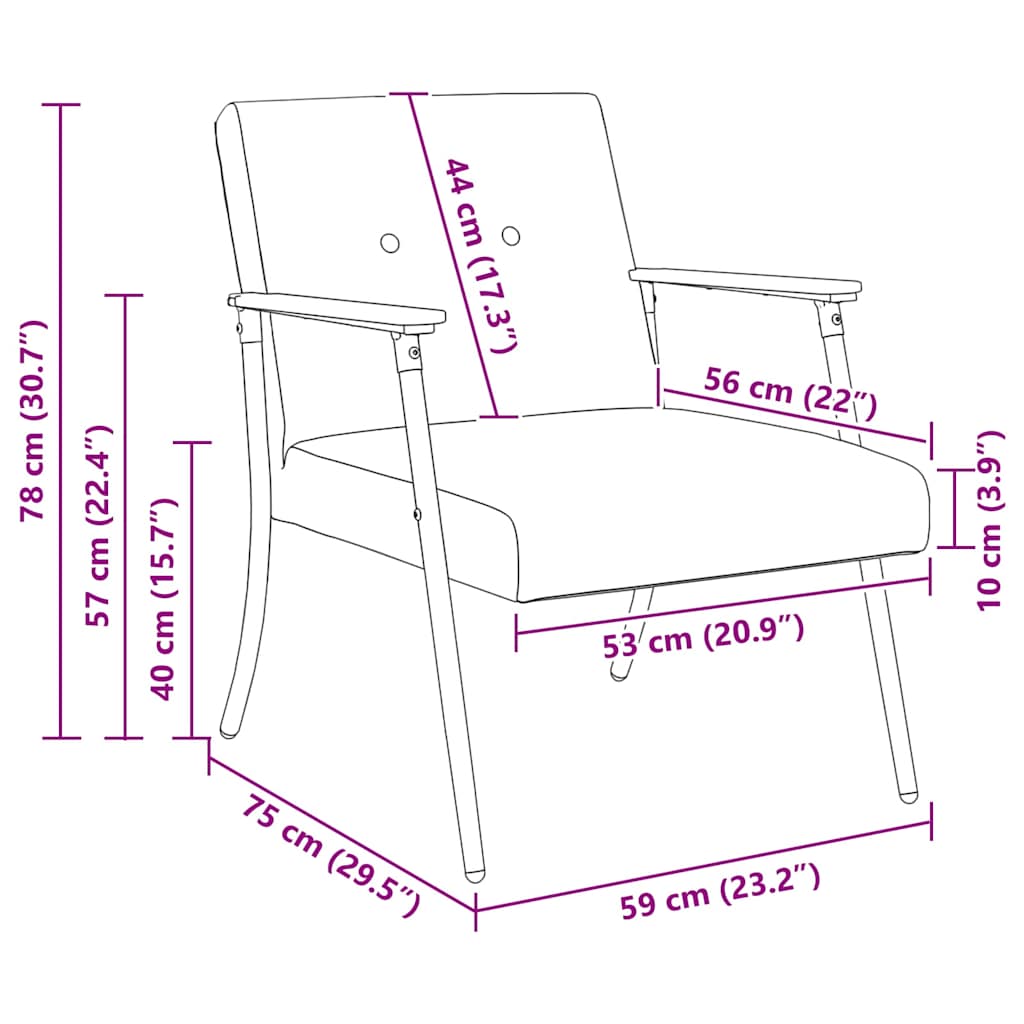 Πολυθρόνα Ροζ 59 x 75 x 78 εκ Κάλαθος ύφασμα με σγουρή υφή - Image 10