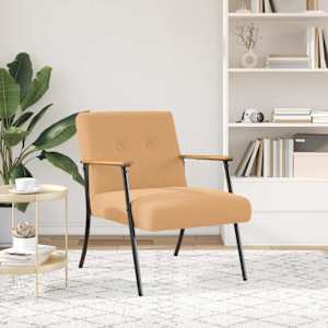 fotelj Bež Kodrasto tkanino, podobno volni