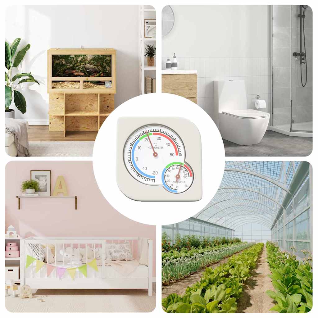 Produse animale de companie - Higrometru Termic Alb 7,5 x 7,5 x 1,2 cm ABS