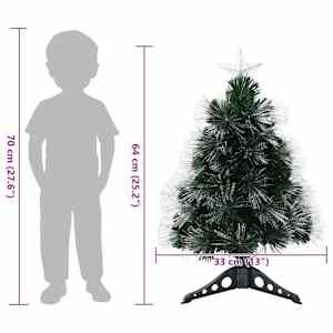 Umělý vánoční stromeček s 50 LED diodami Zelená 64 cm PVC - obrázek 13
