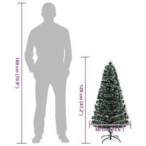 Umělý vánoční stromeček s 120 LED diodami Zelená 120 cm PVC - obrázek 13